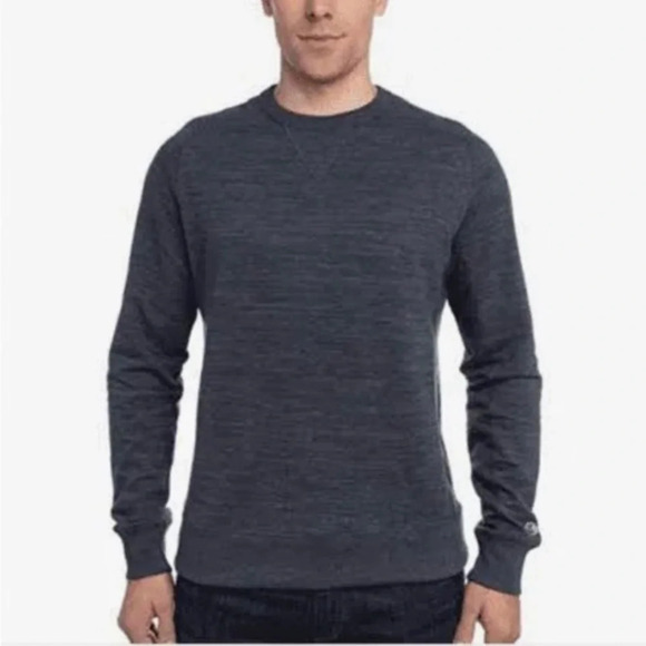 Champion Men French Terry Crew Neck Sweatshirt Heather Gray Cotton Blend Sz XXL - Picture 1 of 9